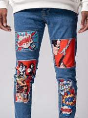 Comic Books Blue Jeans