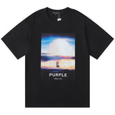 Mushroom Cloud Pattern Print T-Shirt