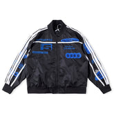 Satin Bomber Jacket Black