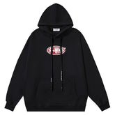 Black Hoodie With Srystal Print