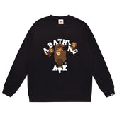 Ape Head Cartoon Baby Milo Print Sweatshirt