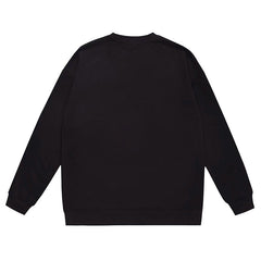 Flame Letter Print Crew Neck Sweatshirt