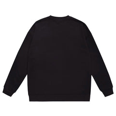 Flame Letter Print Crew Neck Sweatshirt