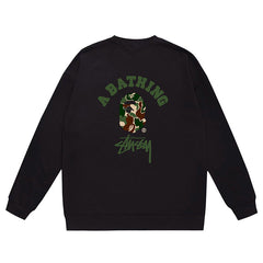 Ape Head Pattern Print Sweatshirt