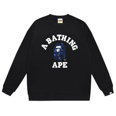 Ape Head Leter Logo Pattern Print Sweatshirt