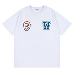 Logo Pattern Print T-Shirts