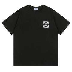 Logo Pattern Print T-Shirts