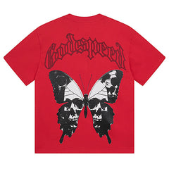 Skeletons Butterfly T-Shirts #3026