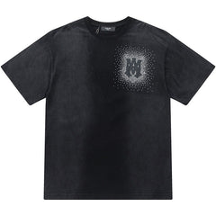 Alphabet star embellished glitter print T-shirts