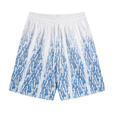 Logo-Print Gradient Silk Shorts