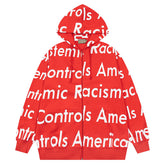 Systemic Racism Controls America Zip Up Hoodie
