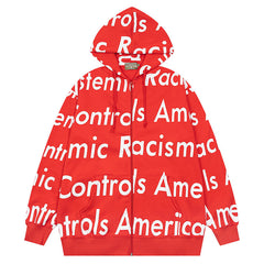 Systemic Racism Controls America Zip Up Hoodie