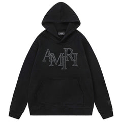 Staggered Logo-Patches Hoodies