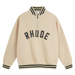 Stand Collar Half Zip Sweatshirt