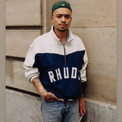 Contrast Varsity Cotton Sweatshirt