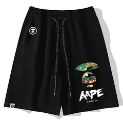 Ape Head Pattern Printed Short