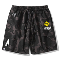 Ape Head Pattern Printed Short