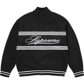 Script Stripe Half Zip Sweater