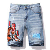 Varsity Denim Shorts #2009