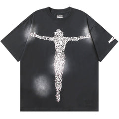 Washed Print Short Sleeve Tee