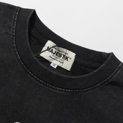 We Are Friend Garment Dyed Print Crop Tee