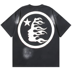 Washed Print Short Sleeve Tee