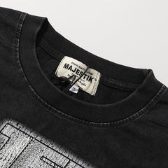 Death Chain Garment Dyed Print Crop Tee