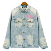 Graffiti Print Denim Jacket