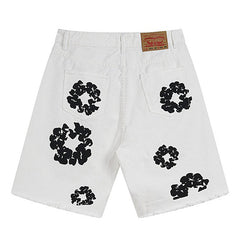 Cotton Wreath Jean Short White