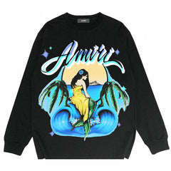 Oil Painting Beauty Long Sleeve T-Shirts