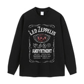 Streetwear-Style Print Long Sleeve Tee