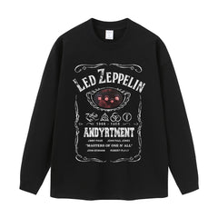 Streetwear-Style Print Long Sleeve Tee