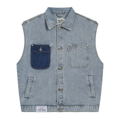 denim vest loose all match coat