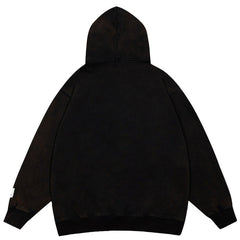 Classic letter print hoodie half zip Hoodie