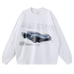 Streetwear-Style Print Long Sleeve Tee