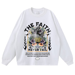 Streetwear-Style Print Long Sleeve Tee