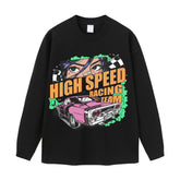 Streetwear-Style Print Long Sleeve Tee
