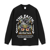 Streetwear-Style Print Long Sleeve Tee
