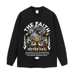 Streetwear-Style Print Long Sleeve Tee
