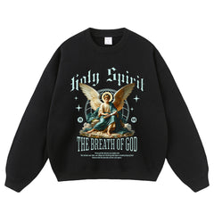 Streetwear-Style Print Crewneck Sweatshirts