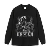 Streetwear-Style Print Long Sleeve Tee