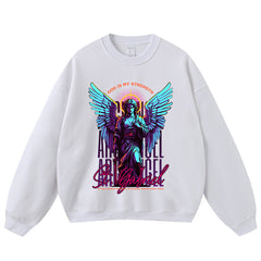 Streetwear-Style Print Crewneck Sweatshirts