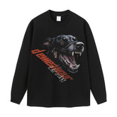 Streetwear-Style Print Long Sleeve Tee