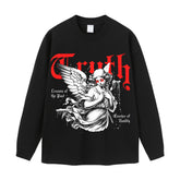 Streetwear-Style Print Long Sleeve Tee