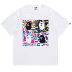 Front And Back Printed Short-Sleeved Tee