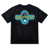 Cartoon Big Bad Wolf Pattern T-shirt