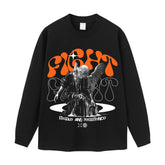 Streetwear-Style Print Long Sleeve Tee