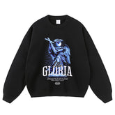 Streetwear-Style Print Crewneck Sweatshirts