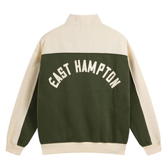 Contrast Varsity Cotton Sweatshirt