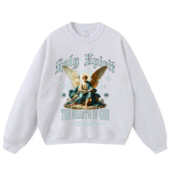 Streetwear-Style Print Crewneck Sweatshirts